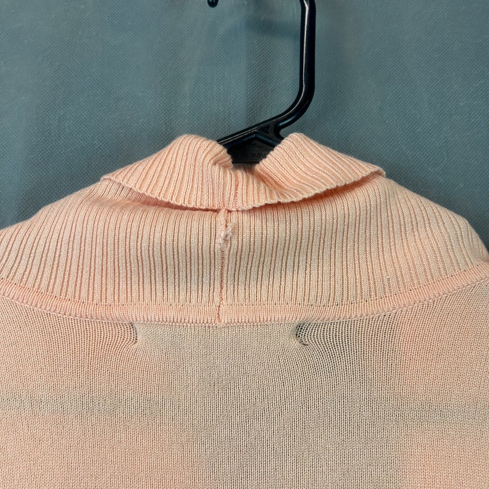 89TH & Madison Sweater Women's Open Ribbed Front Cardigan Salmon Pink Size Med - Picture 8 of 10